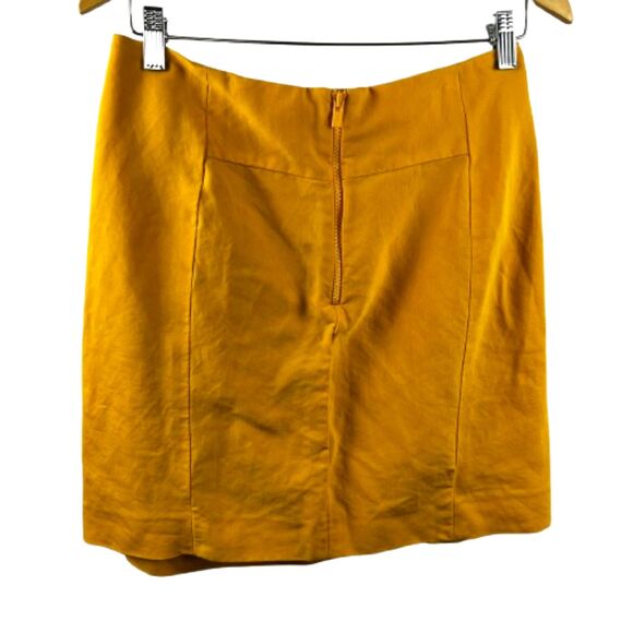 Chloe Egg Nog Yellow Origami Pleat Silk Mini Skirt Size 40T / 8 Tall US - Picture 2 of 8